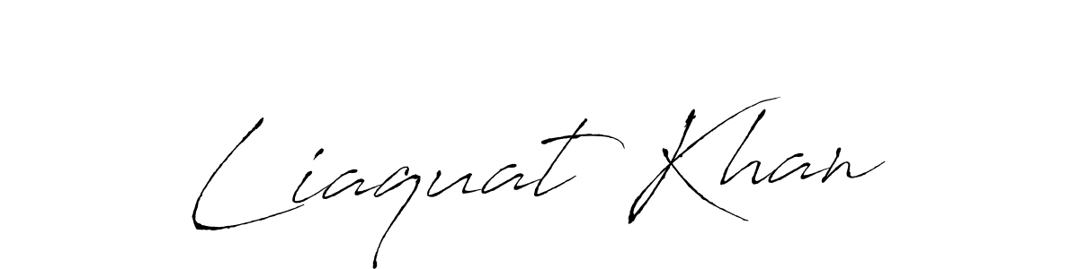 How to make Liaquat Khan name signature. Use Antro_Vectra style for creating short signs online. This is the latest handwritten sign. Liaquat Khan signature style 6 images and pictures png
