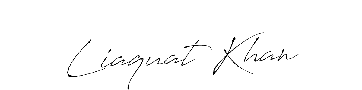 How to make Liaquat Khan name signature. Use Antro_Vectra style for creating short signs online. This is the latest handwritten sign. Liaquat Khan signature style 6 images and pictures png