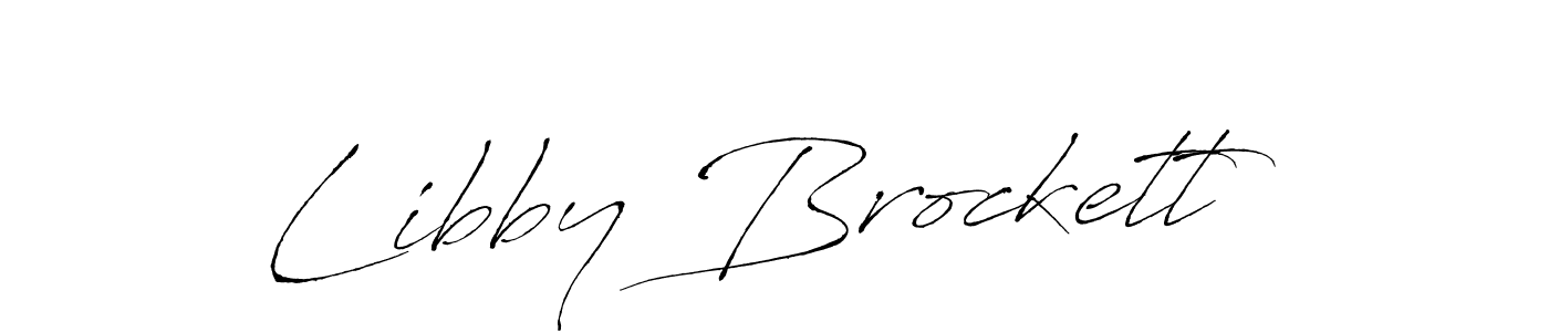 The best way (Antro_Vectra) to make a short signature is to pick only two or three words in your name. The name Libby Brockett include a total of six letters. For converting this name. Libby Brockett signature style 6 images and pictures png