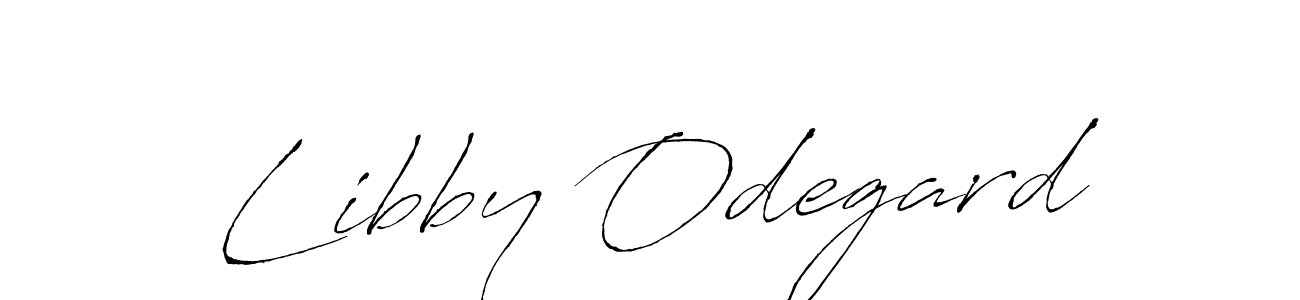 How to make Libby Odegard name signature. Use Antro_Vectra style for creating short signs online. This is the latest handwritten sign. Libby Odegard signature style 6 images and pictures png