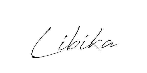 Use a signature maker to create a handwritten signature online. With this signature software, you can design (Antro_Vectra) your own signature for name Libika. Libika signature style 6 images and pictures png