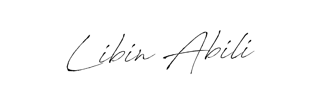 How to make Libin Abili signature? Antro_Vectra is a professional autograph style. Create handwritten signature for Libin Abili name. Libin Abili signature style 6 images and pictures png