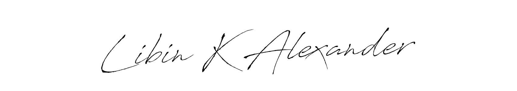 The best way (Antro_Vectra) to make a short signature is to pick only two or three words in your name. The name Libin K Alexander include a total of six letters. For converting this name. Libin K Alexander signature style 6 images and pictures png