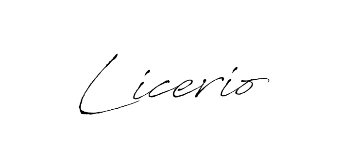 How to make Licerio signature? Antro_Vectra is a professional autograph style. Create handwritten signature for Licerio name. Licerio signature style 6 images and pictures png