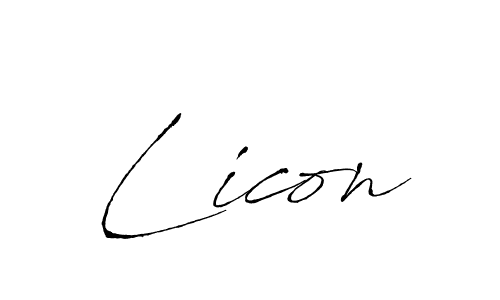 The best way (Antro_Vectra) to make a short signature is to pick only two or three words in your name. The name Licon include a total of six letters. For converting this name. Licon signature style 6 images and pictures png