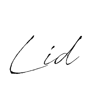 Design your own signature with our free online signature maker. With this signature software, you can create a handwritten (Antro_Vectra) signature for name Lid. Lid signature style 6 images and pictures png