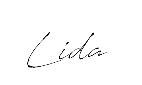 Use a signature maker to create a handwritten signature online. With this signature software, you can design (Antro_Vectra) your own signature for name Lida . Lida  signature style 6 images and pictures png