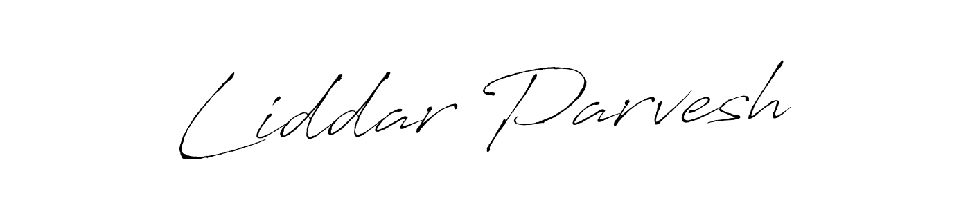 How to make Liddar Parvesh name signature. Use Antro_Vectra style for creating short signs online. This is the latest handwritten sign. Liddar Parvesh signature style 6 images and pictures png