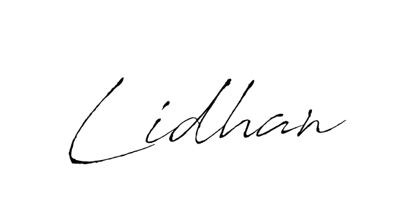 Design your own signature with our free online signature maker. With this signature software, you can create a handwritten (Antro_Vectra) signature for name Lidhan. Lidhan signature style 6 images and pictures png