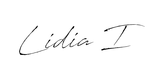 Lidia I stylish signature style. Best Handwritten Sign (Antro_Vectra) for my name. Handwritten Signature Collection Ideas for my name Lidia I. Lidia I signature style 6 images and pictures png