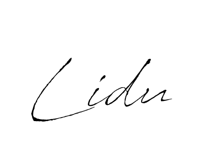 Antro_Vectra is a professional signature style that is perfect for those who want to add a touch of class to their signature. It is also a great choice for those who want to make their signature more unique. Get Lidu name to fancy signature for free. Lidu signature style 6 images and pictures png