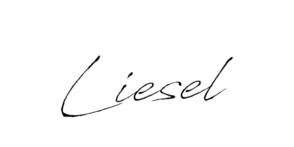 Use a signature maker to create a handwritten signature online. With this signature software, you can design (Antro_Vectra) your own signature for name Liesel. Liesel signature style 6 images and pictures png