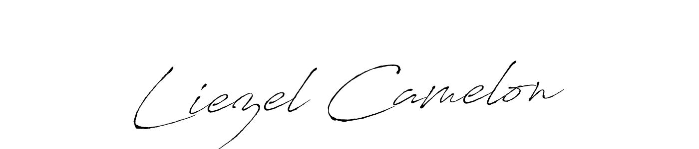 The best way (Antro_Vectra) to make a short signature is to pick only two or three words in your name. The name Liezel Camelon include a total of six letters. For converting this name. Liezel Camelon signature style 6 images and pictures png