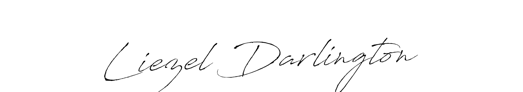 Make a beautiful signature design for name Liezel Darlington. With this signature (Antro_Vectra) style, you can create a handwritten signature for free. Liezel Darlington signature style 6 images and pictures png