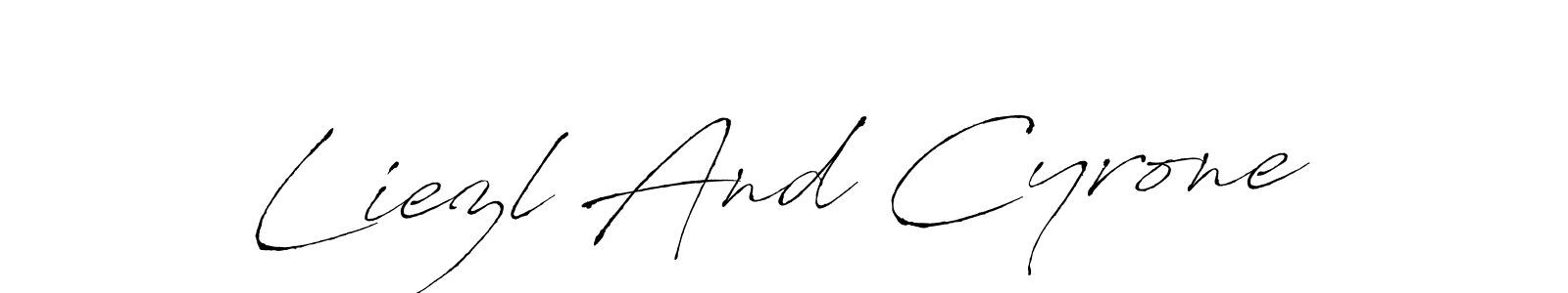 Similarly Antro_Vectra is the best handwritten signature design. Signature creator online .You can use it as an online autograph creator for name Liezl And Cyrone. Liezl And Cyrone signature style 6 images and pictures png