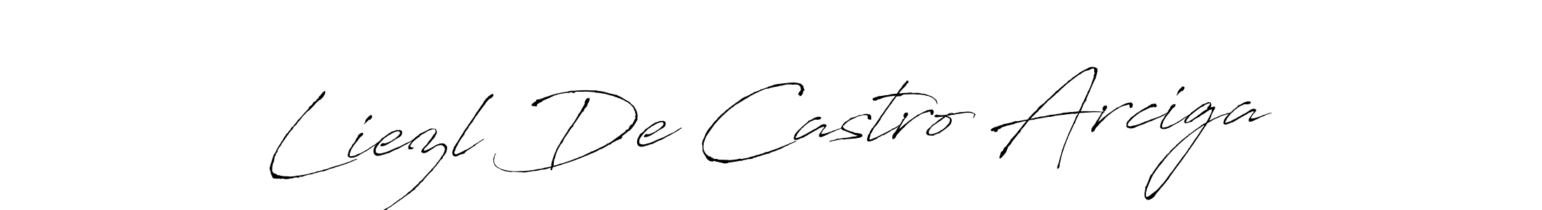 The best way (Antro_Vectra) to make a short signature is to pick only two or three words in your name. The name Liezl De Castro Arciga include a total of six letters. For converting this name. Liezl De Castro Arciga signature style 6 images and pictures png