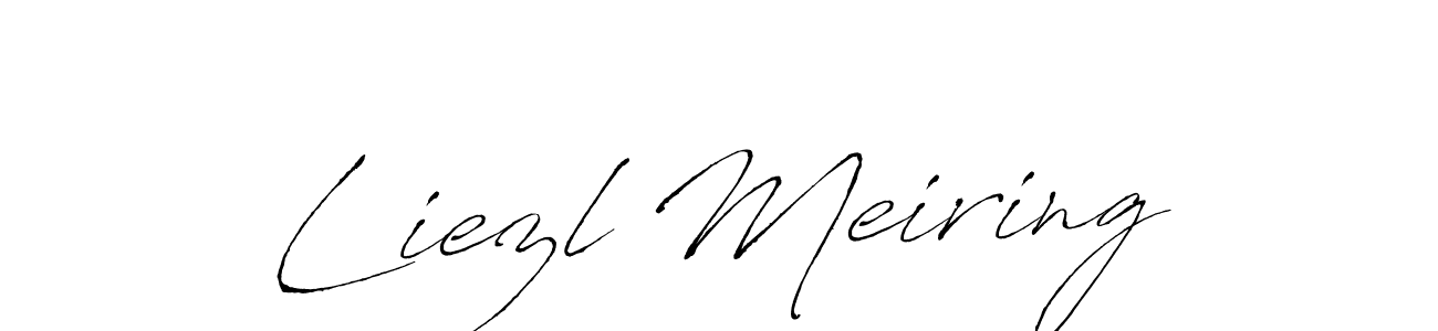 Liezl Meiring stylish signature style. Best Handwritten Sign (Antro_Vectra) for my name. Handwritten Signature Collection Ideas for my name Liezl Meiring. Liezl Meiring signature style 6 images and pictures png