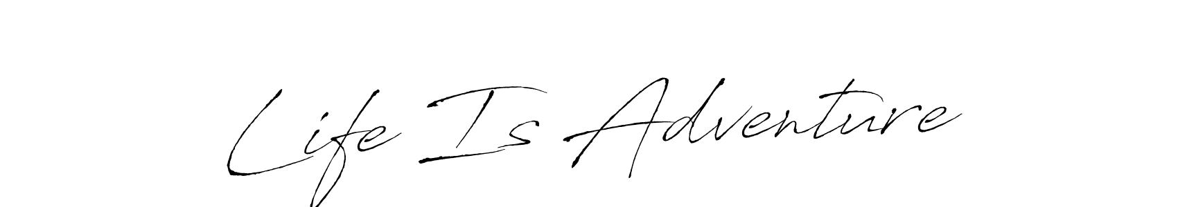 The best way (Antro_Vectra) to make a short signature is to pick only two or three words in your name. The name Life Is Adventure include a total of six letters. For converting this name. Life Is Adventure signature style 6 images and pictures png