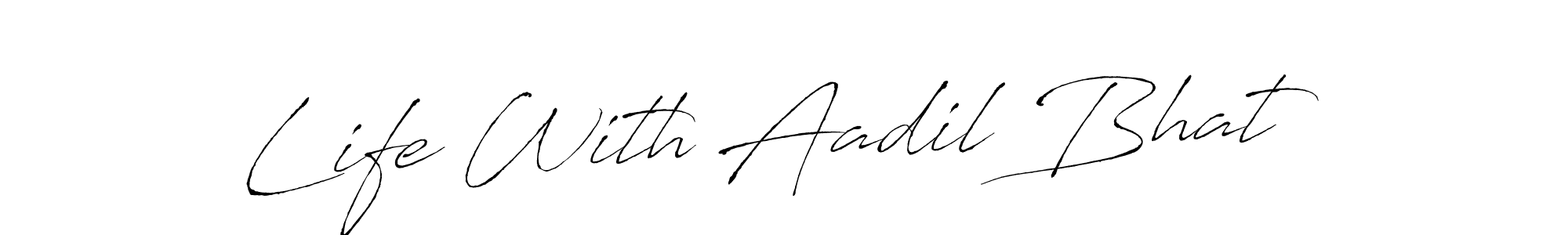 Similarly Antro_Vectra is the best handwritten signature design. Signature creator online .You can use it as an online autograph creator for name Life With Aadil Bhat. Life With Aadil Bhat signature style 6 images and pictures png