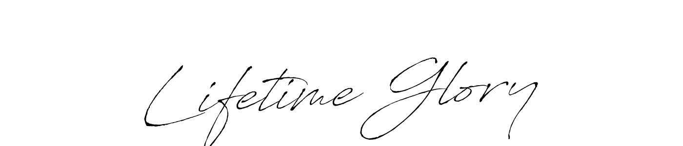 The best way (Antro_Vectra) to make a short signature is to pick only two or three words in your name. The name Lifetime Glory include a total of six letters. For converting this name. Lifetime Glory signature style 6 images and pictures png