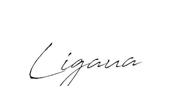 Use a signature maker to create a handwritten signature online. With this signature software, you can design (Antro_Vectra) your own signature for name Ligaua. Ligaua signature style 6 images and pictures png