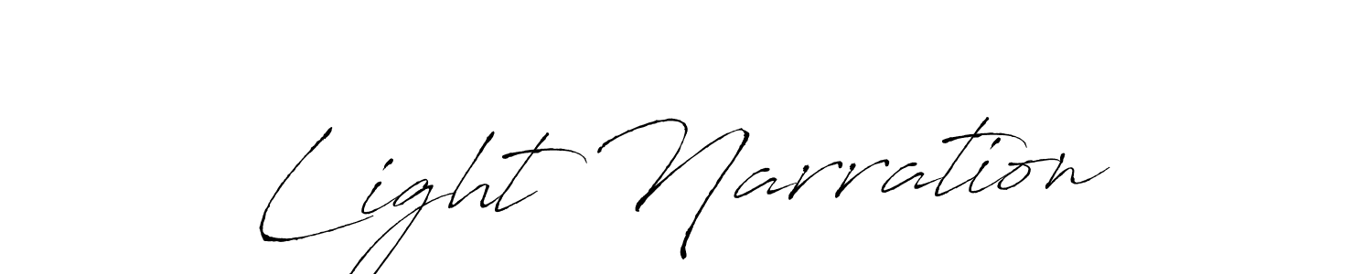 Use a signature maker to create a handwritten signature online. With this signature software, you can design (Antro_Vectra) your own signature for name Light Narration. Light Narration signature style 6 images and pictures png