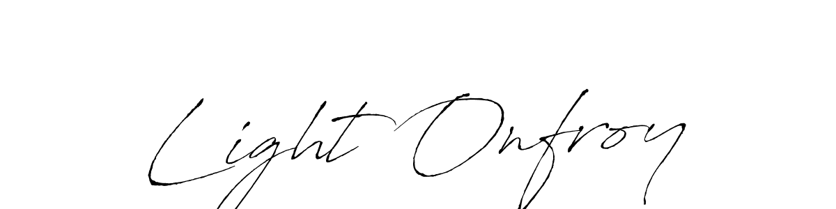 It looks lik you need a new signature style for name Light Onfroy. Design unique handwritten (Antro_Vectra) signature with our free signature maker in just a few clicks. Light Onfroy signature style 6 images and pictures png