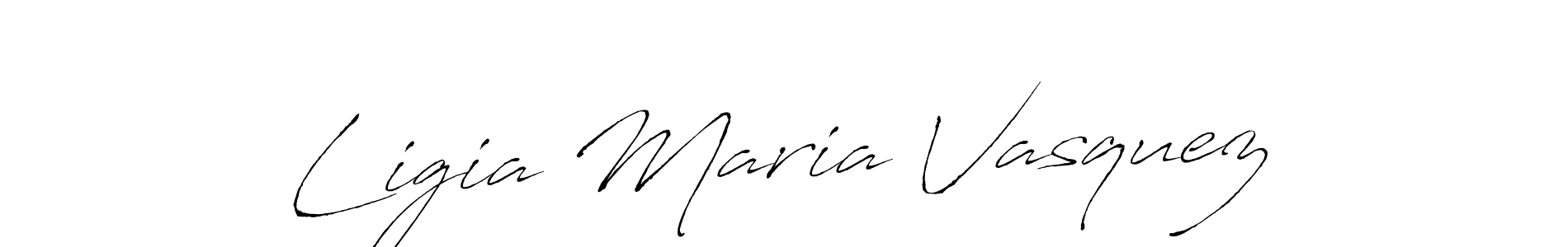 Create a beautiful signature design for name Ligia Maria Vasquez. With this signature (Antro_Vectra) fonts, you can make a handwritten signature for free. Ligia Maria Vasquez signature style 6 images and pictures png