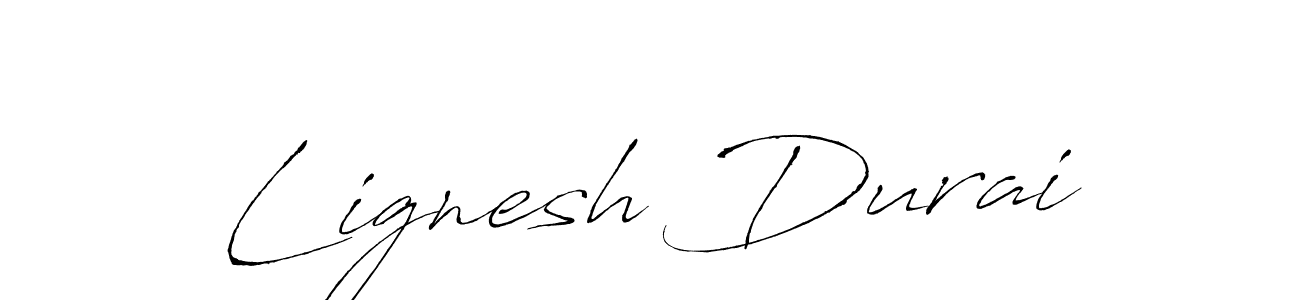 Create a beautiful signature design for name Lignesh Durai. With this signature (Antro_Vectra) fonts, you can make a handwritten signature for free. Lignesh Durai signature style 6 images and pictures png