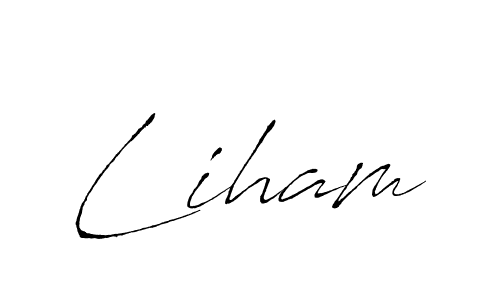 Design your own signature with our free online signature maker. With this signature software, you can create a handwritten (Antro_Vectra) signature for name Liham. Liham signature style 6 images and pictures png