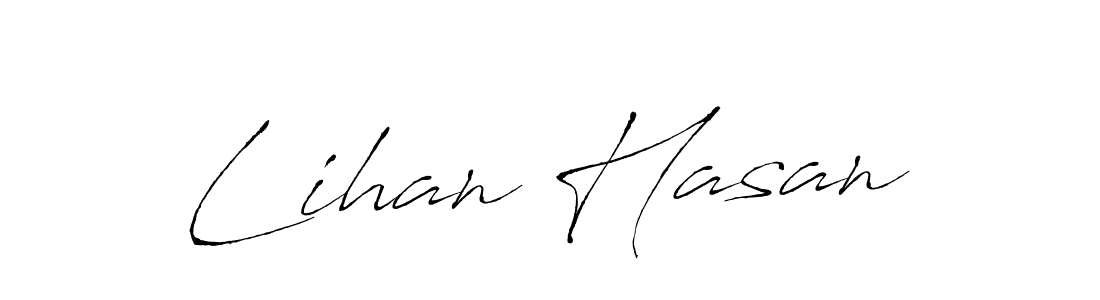 The best way (Antro_Vectra) to make a short signature is to pick only two or three words in your name. The name Lihan Hasan include a total of six letters. For converting this name. Lihan Hasan signature style 6 images and pictures png