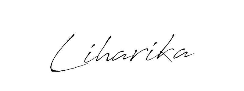 Antro_Vectra is a professional signature style that is perfect for those who want to add a touch of class to their signature. It is also a great choice for those who want to make their signature more unique. Get Liharika name to fancy signature for free. Liharika signature style 6 images and pictures png