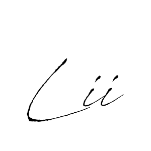 Use a signature maker to create a handwritten signature online. With this signature software, you can design (Antro_Vectra) your own signature for name Lii. Lii signature style 6 images and pictures png