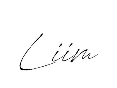 Design your own signature with our free online signature maker. With this signature software, you can create a handwritten (Antro_Vectra) signature for name Liim. Liim signature style 6 images and pictures png