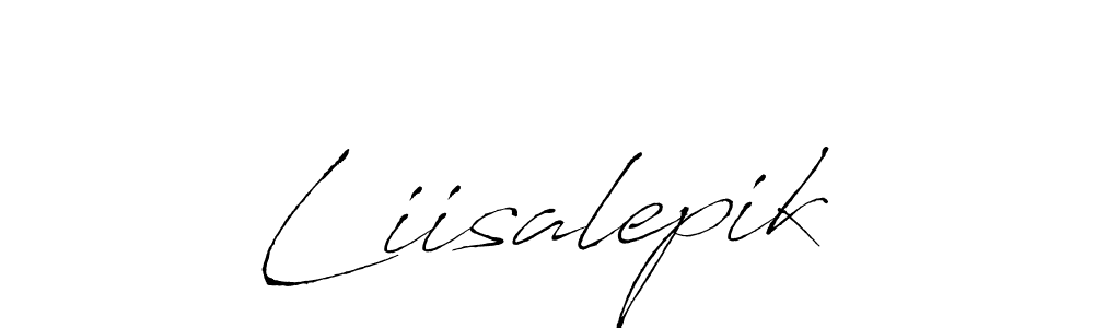 Design your own signature with our free online signature maker. With this signature software, you can create a handwritten (Antro_Vectra) signature for name Liisalepik. Liisalepik signature style 6 images and pictures png