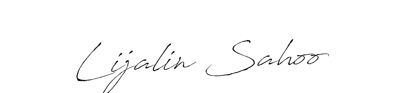 How to make Lijalin Sahoo name signature. Use Antro_Vectra style for creating short signs online. This is the latest handwritten sign. Lijalin Sahoo signature style 6 images and pictures png