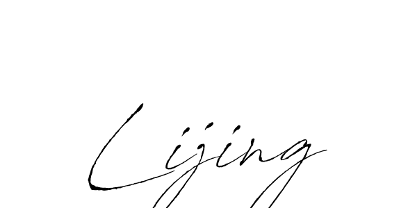 Make a beautiful signature design for name Lijing. With this signature (Antro_Vectra) style, you can create a handwritten signature for free. Lijing signature style 6 images and pictures png