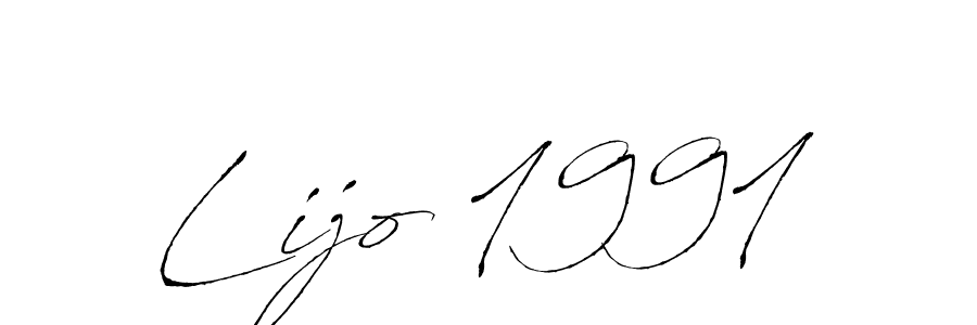 Use a signature maker to create a handwritten signature online. With this signature software, you can design (Antro_Vectra) your own signature for name Lijo 1991. Lijo 1991 signature style 6 images and pictures png