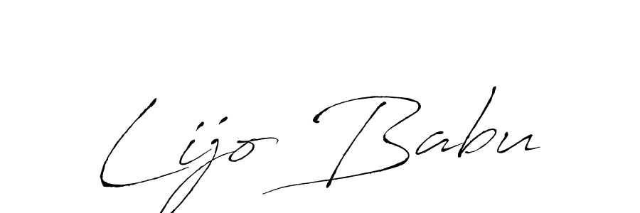 The best way (Antro_Vectra) to make a short signature is to pick only two or three words in your name. The name Lijo Babu include a total of six letters. For converting this name. Lijo Babu signature style 6 images and pictures png