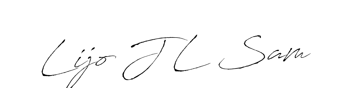 How to Draw Lijo J L Sam signature style? Antro_Vectra is a latest design signature styles for name Lijo J L Sam. Lijo J L Sam signature style 6 images and pictures png