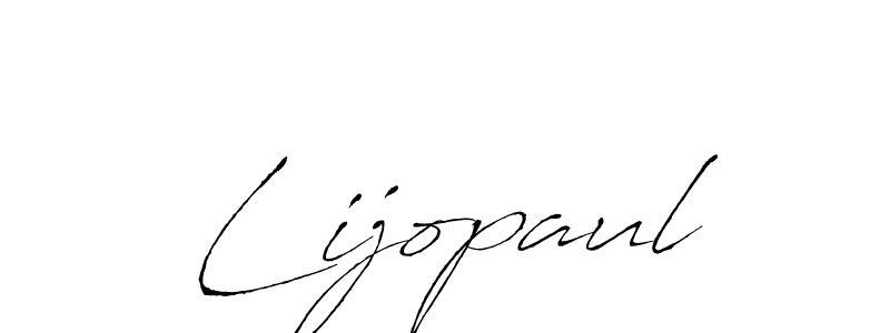 Make a beautiful signature design for name Lijopaul. With this signature (Antro_Vectra) style, you can create a handwritten signature for free. Lijopaul signature style 6 images and pictures png