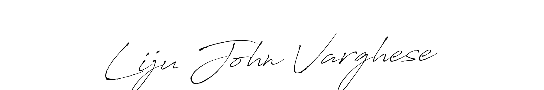 Liju John Varghese stylish signature style. Best Handwritten Sign (Antro_Vectra) for my name. Handwritten Signature Collection Ideas for my name Liju John Varghese. Liju John Varghese signature style 6 images and pictures png