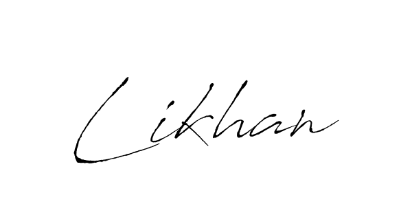 Likhan stylish signature style. Best Handwritten Sign (Antro_Vectra) for my name. Handwritten Signature Collection Ideas for my name Likhan. Likhan signature style 6 images and pictures png