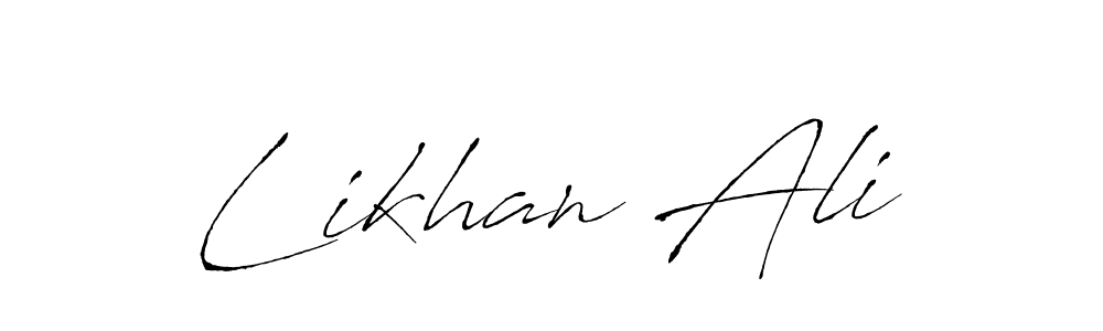 Make a beautiful signature design for name Likhan Ali. With this signature (Antro_Vectra) style, you can create a handwritten signature for free. Likhan Ali signature style 6 images and pictures png