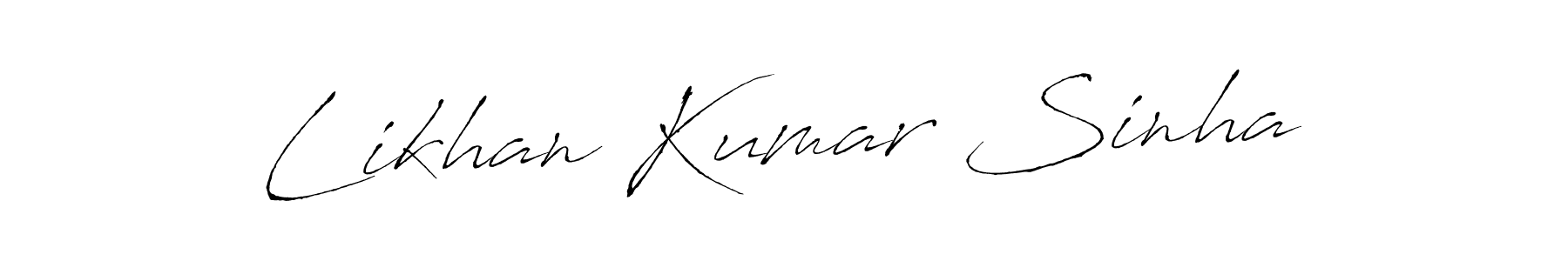 How to make Likhan Kumar Sinha name signature. Use Antro_Vectra style for creating short signs online. This is the latest handwritten sign. Likhan Kumar Sinha signature style 6 images and pictures png