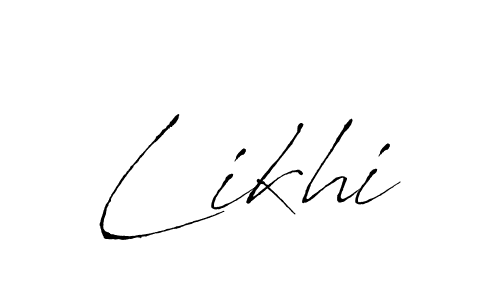 Design your own signature with our free online signature maker. With this signature software, you can create a handwritten (Antro_Vectra) signature for name Likhi. Likhi signature style 6 images and pictures png