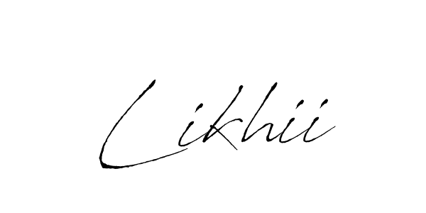 How to make Likhii signature? Antro_Vectra is a professional autograph style. Create handwritten signature for Likhii name. Likhii signature style 6 images and pictures png