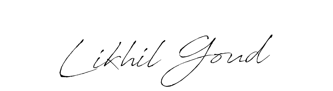 Also we have Likhil Goud name is the best signature style. Create professional handwritten signature collection using Antro_Vectra autograph style. Likhil Goud signature style 6 images and pictures png