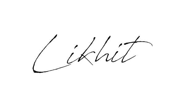 Design your own signature with our free online signature maker. With this signature software, you can create a handwritten (Antro_Vectra) signature for name Likhit. Likhit signature style 6 images and pictures png