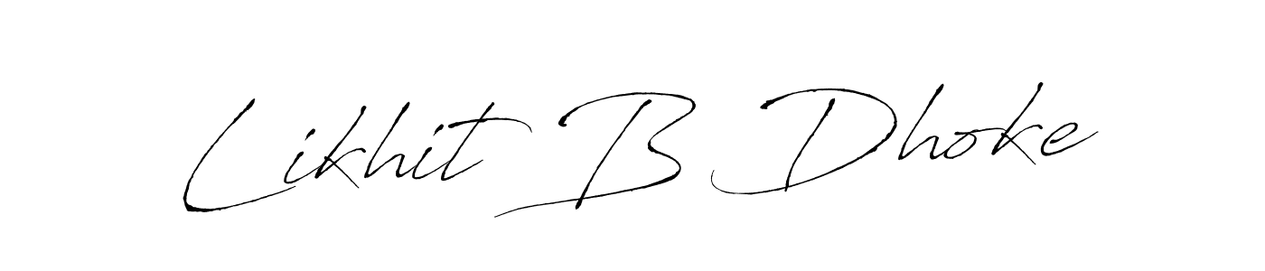 It looks lik you need a new signature style for name Likhit B Dhoke. Design unique handwritten (Antro_Vectra) signature with our free signature maker in just a few clicks. Likhit B Dhoke signature style 6 images and pictures png